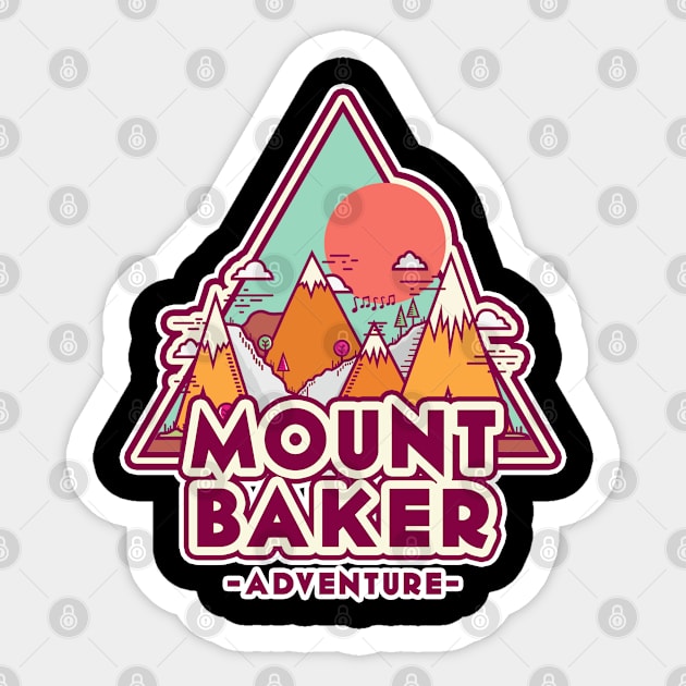 Mount Baker mountain adventure Sticker by SerenityByAlex